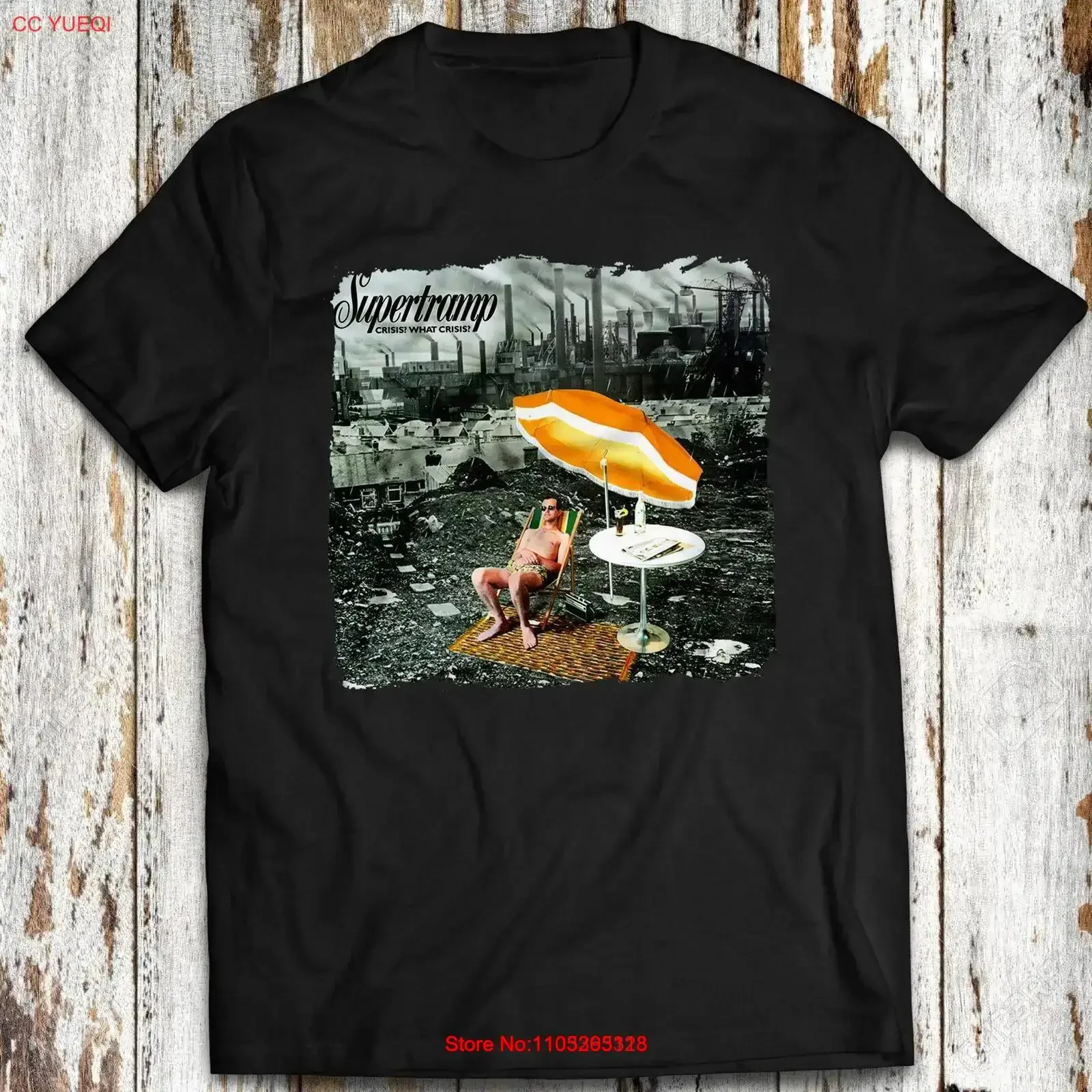 Rock Music Crisis What Cotton T Shirt Supertramp Band Roger Hodgson vintage Washed designer clothes fashion Soft Comfortable