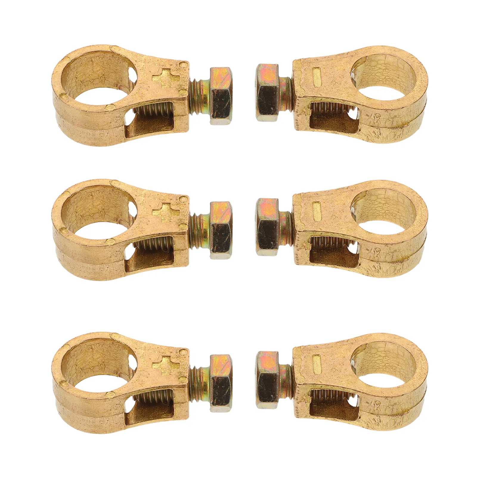 

6pcs Car Battery Clips Pure Copper Heavy Duty Terminal Connectors Quick Release For Truck Marine Rv Boat Automotive Battery