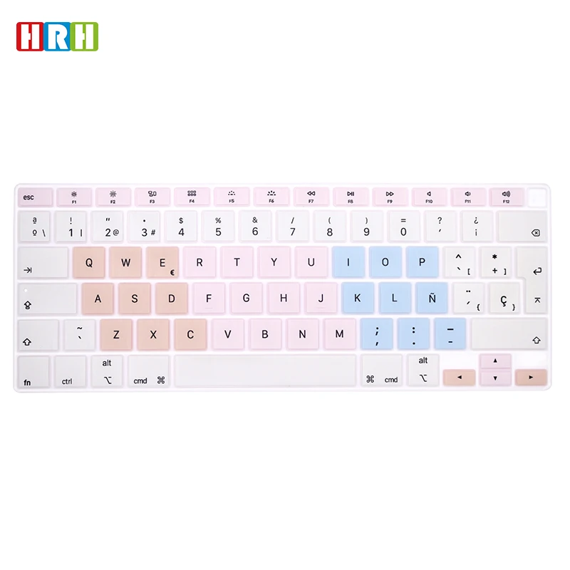 HRH Spanish Language Painted Keyboard Cover Skin EU Layout For MacBook 2020 New 13.3 Air A2179 M1 A2337
