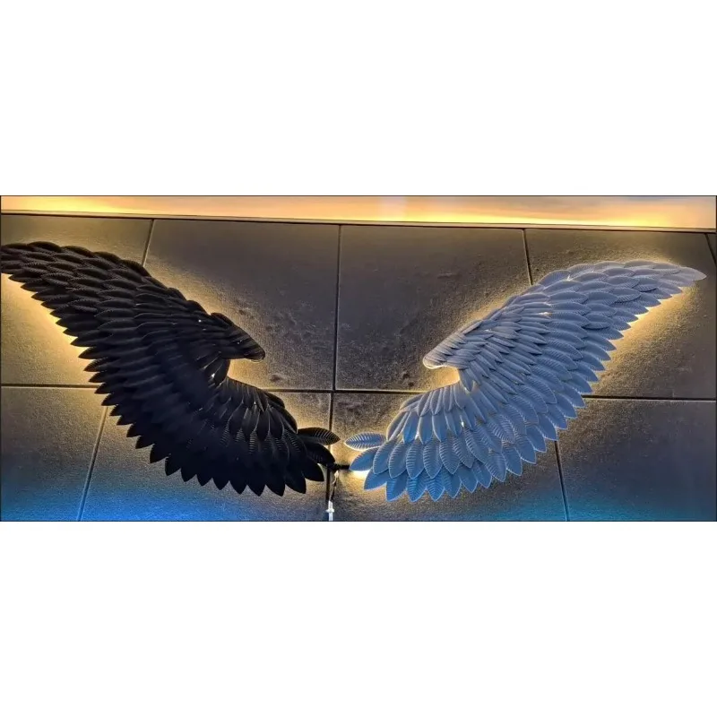 

Wall Decoration Angel Wings Retro Metal wings Bar Coffee Shop Wall Decoration Home Bedroom Living room decor Christmas Industry