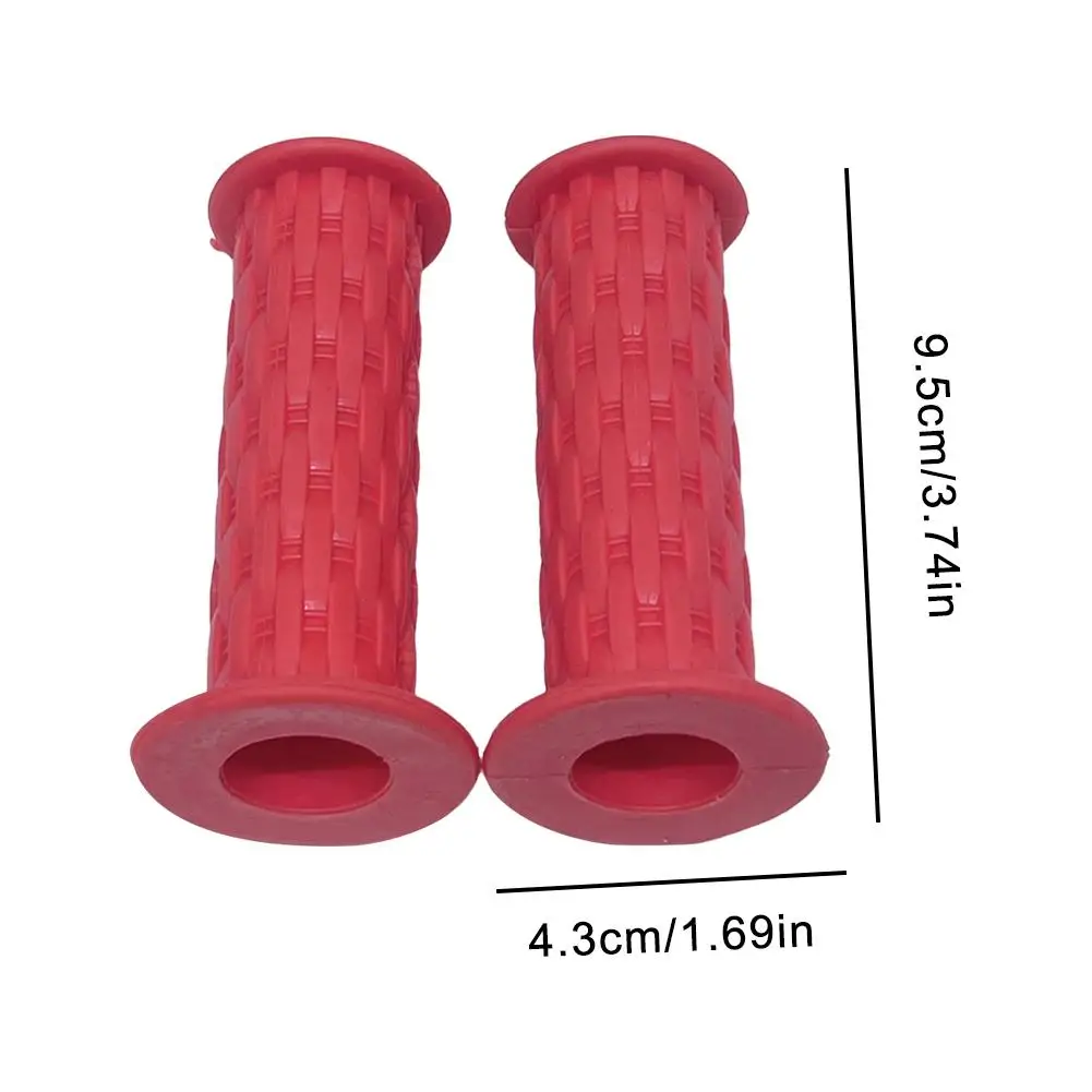 1Pair Rubber Grip Handle Bike Handlebar Grips Cover Non-Slip Rubber Bicycle Grips Tricycle Skateboard Scooter For Child Kids