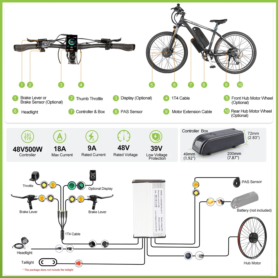 BAFANG電動自転車変換キット 24V 250W 27インチ フロントモーター Bafang-電動自転車変換キット,フロントおよびリアハブモーター