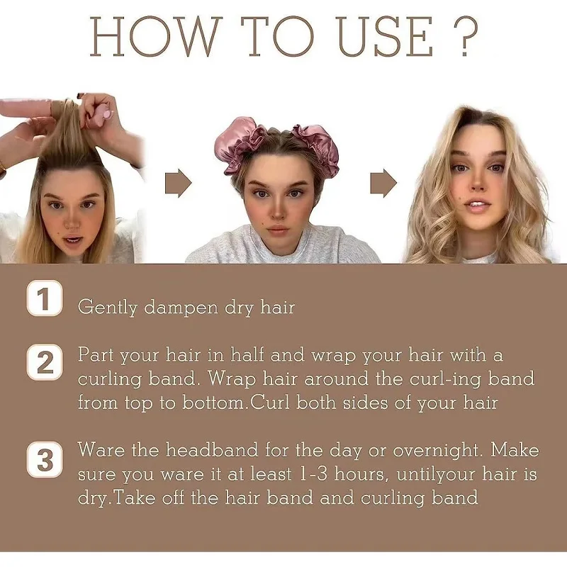 New Heatless Curling Rod No Heat Hair Curler Silk Curls Soft Hair Rollers Sleeping Headband Lazy Hair Curlers Hair Styling Tools