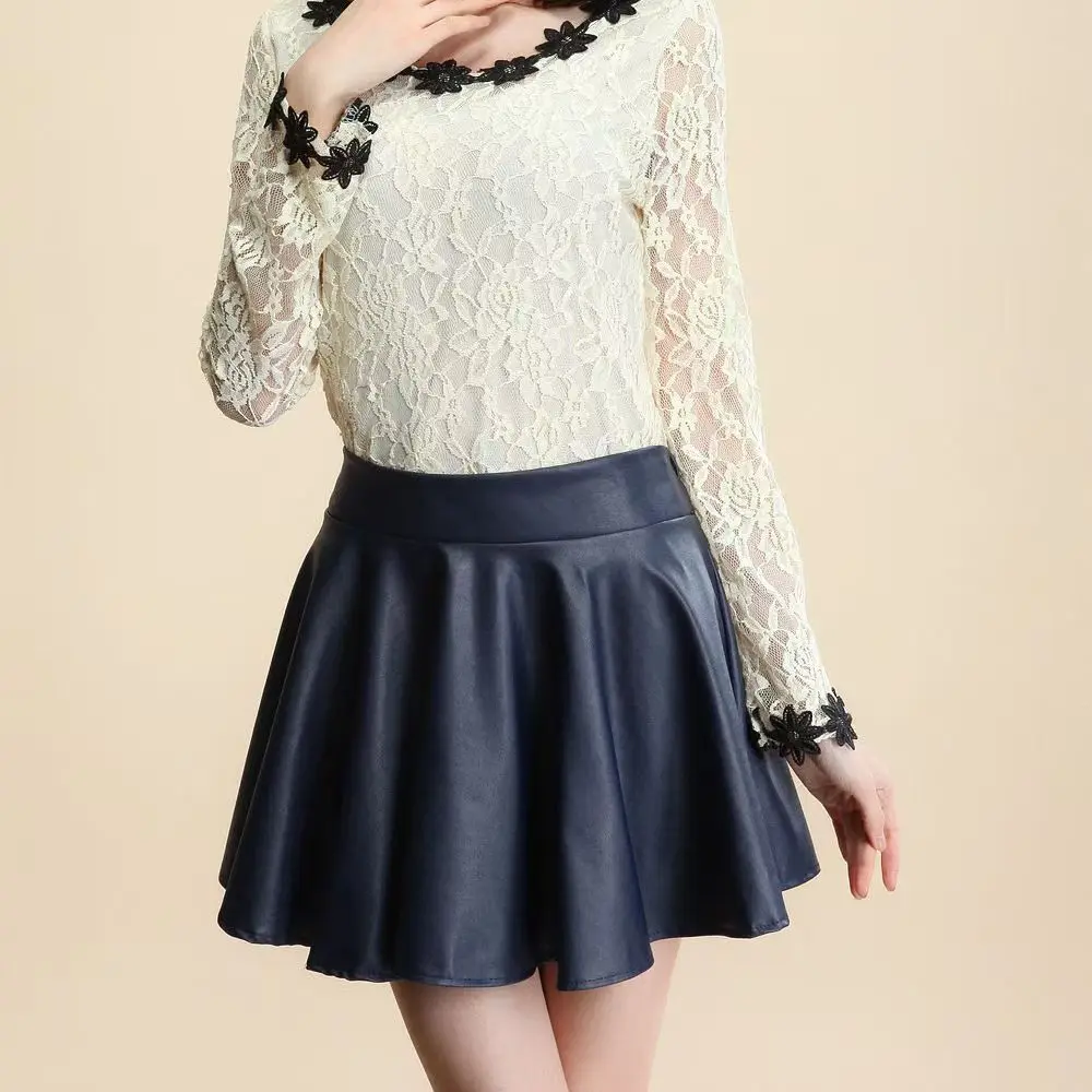 

Кожаная матовая тонкая мини-сексуальная модная юбка из искусственной кожи, популярная короткая юбка с высокой талией, корейская уличная одежда для ночного клуба, оптовая продажа юбок