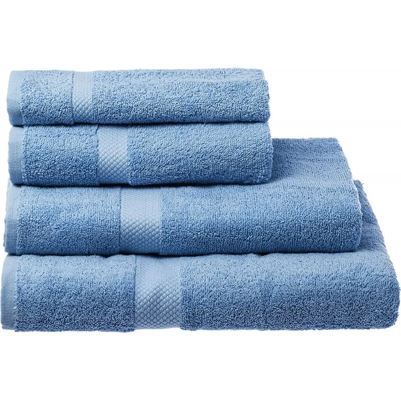 EURASIA Tent-Set of 4 Bath Towels, 100% Cotton, 550 gr, Soft Touch and High Absorption