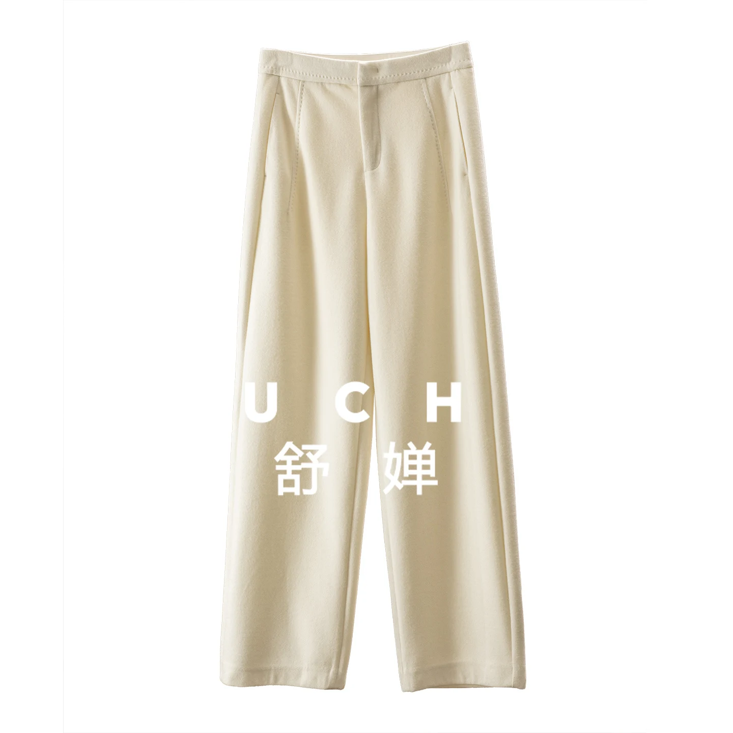 

Stylish and Warm Silk Cashmere High-waisted Wide-leg Straight-leg Woolen Pants H50F8 Streetwear Women