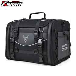 Waterproof Large Capacity Back Seat Bag 43L Motorcycle Riding Bag Reflective Extensible Portable Off-road Bag Outdoor Travel