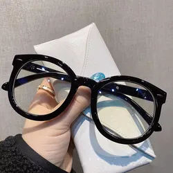 Vintage Men Women Round Frame Myopia Glasses Unisex Big Black Short-sighted Eyeglasses Optical Spectacle Eyewear Diopter