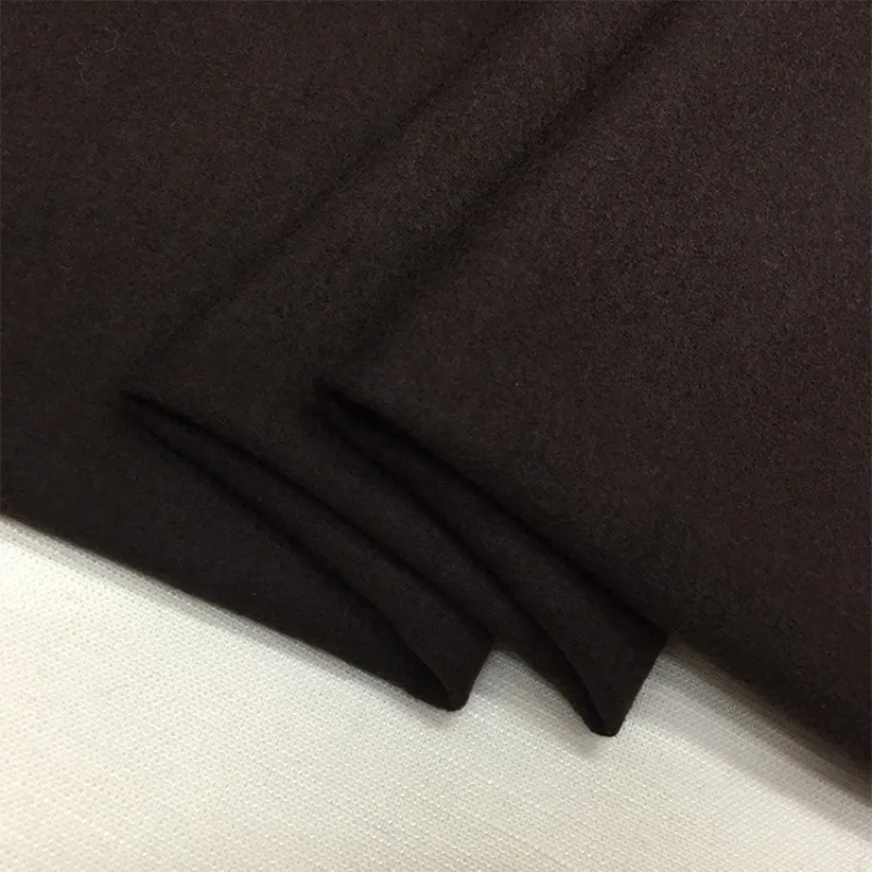 

Эластичная трикотажная женская ткань из шерсти и кашемира, тяжелая ткань глубокого кофейного цвета, осенне-зимняя модная ткань «сделай сам»