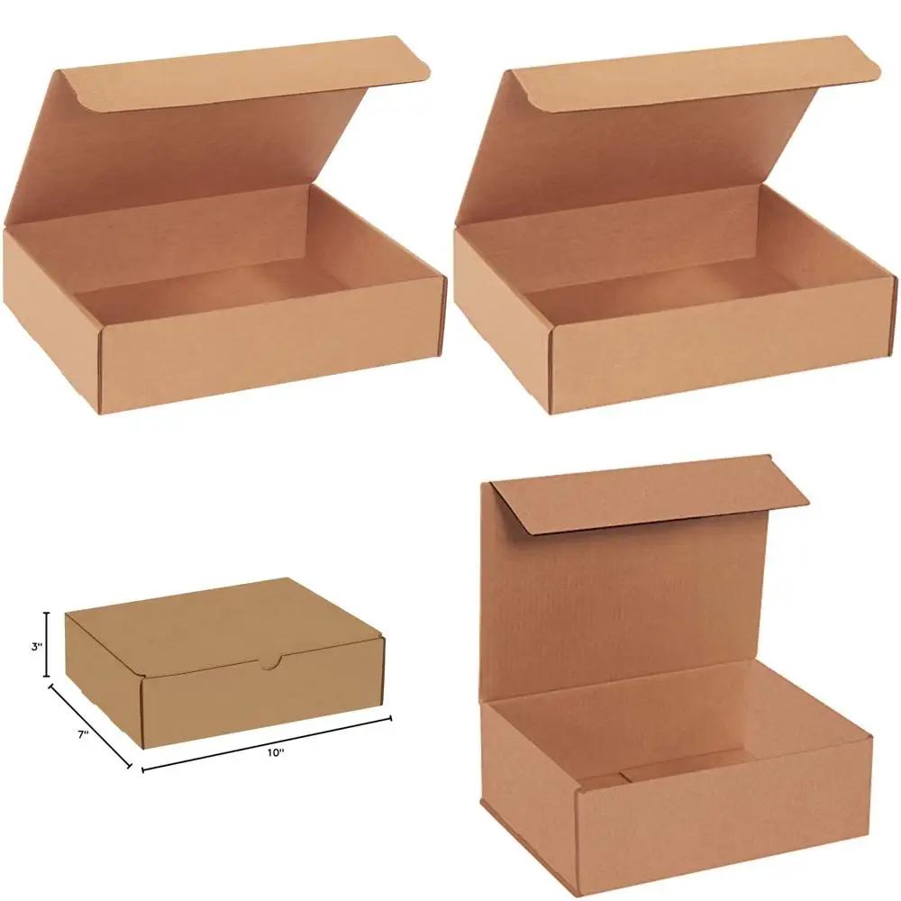 Гофрированные почтовые кончики 10х7х3 крафт-цвет, упаковка из 50 шт., прочные транспортировочные коробки для безопасной почты
