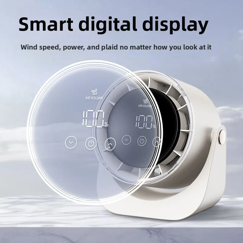 USB Rechargeable Mini Desk Fan Silent Office Home Hanging Wall Standing Long Battery Life