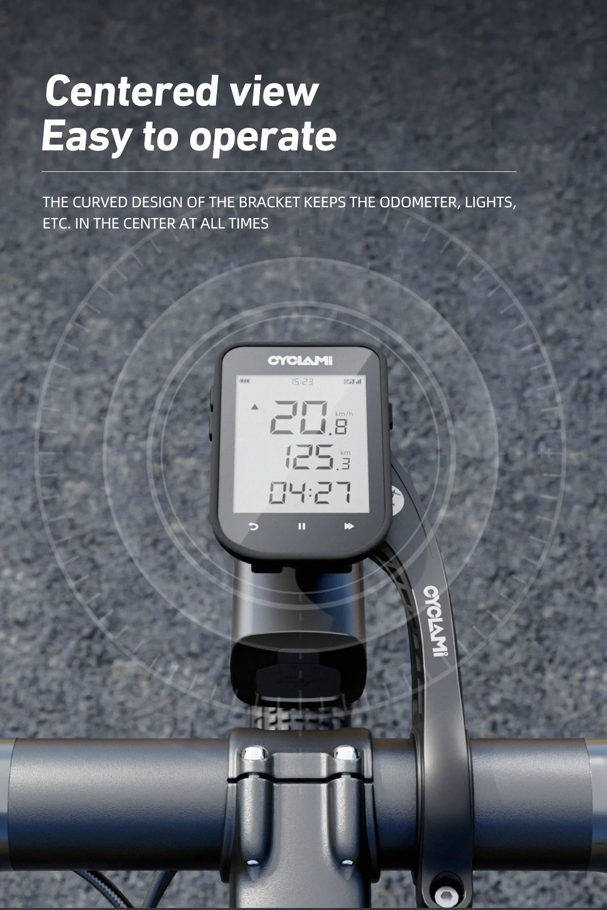 Cyclami s2 fahrrad computer halterung bergstraße fahrrad gps scheinwerfer halter halterung für garmin xoss igp sport magene coospo Vorderlichthalter – Detail 6
