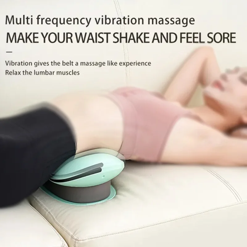 Electric Lumbar Traction Massager Adjustable Vibration Waist Spine Support Back Massage Machine Waist