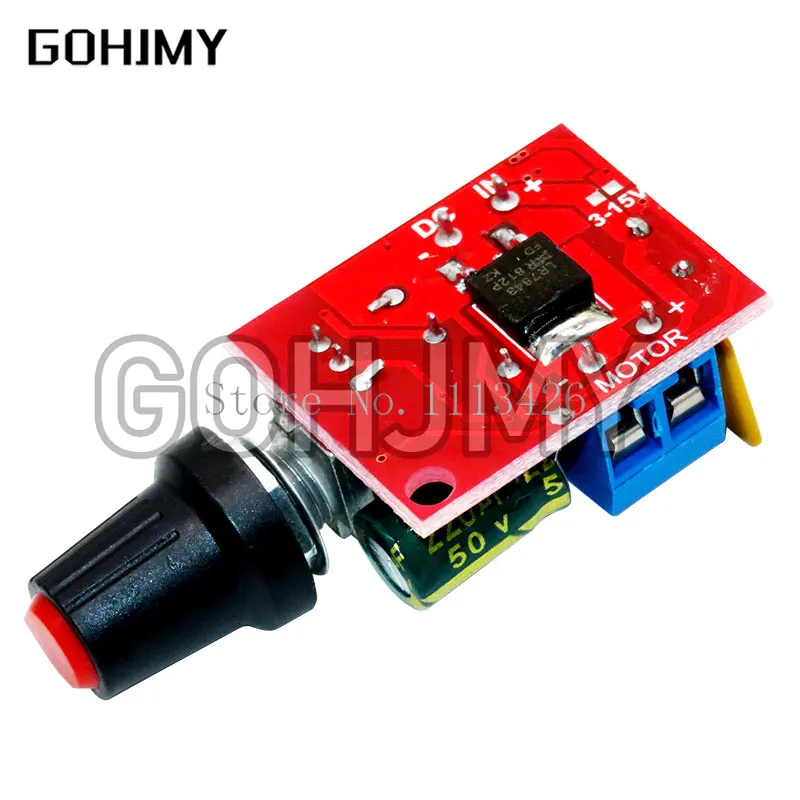 Mini 5A PWM Max 90W DC Motor Speed Controller Module 3V-35V interruttore di controllo della velocità LED Dimmer