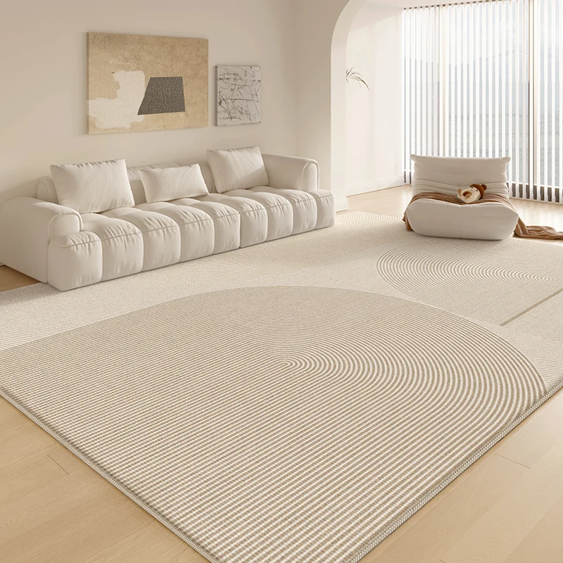 French Living Room Cream Style Carpet No Care Light Luxury Bedroom Large Area Carpets Waterproof Anti Slip 2024 New Soft Rug