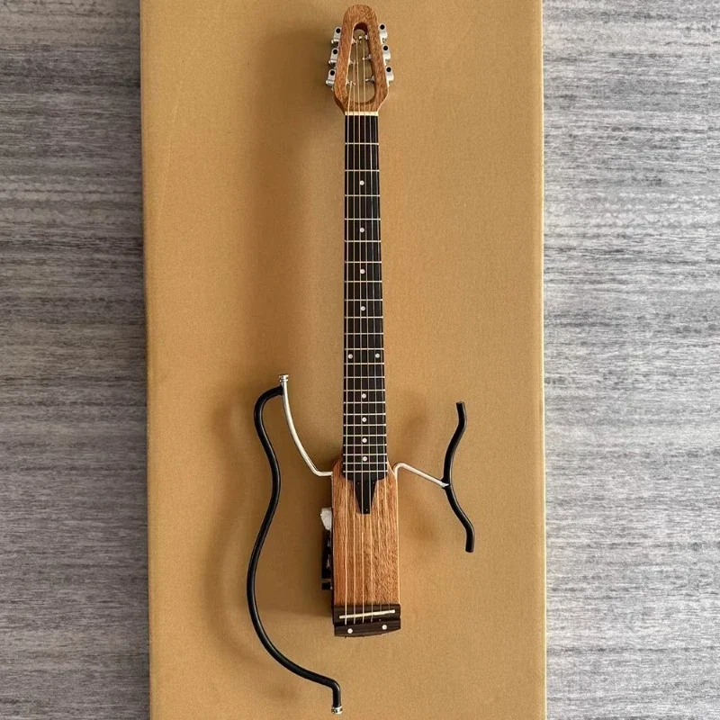 Mute folk guitar, high-end mahogany core portable travel acoustic guitar