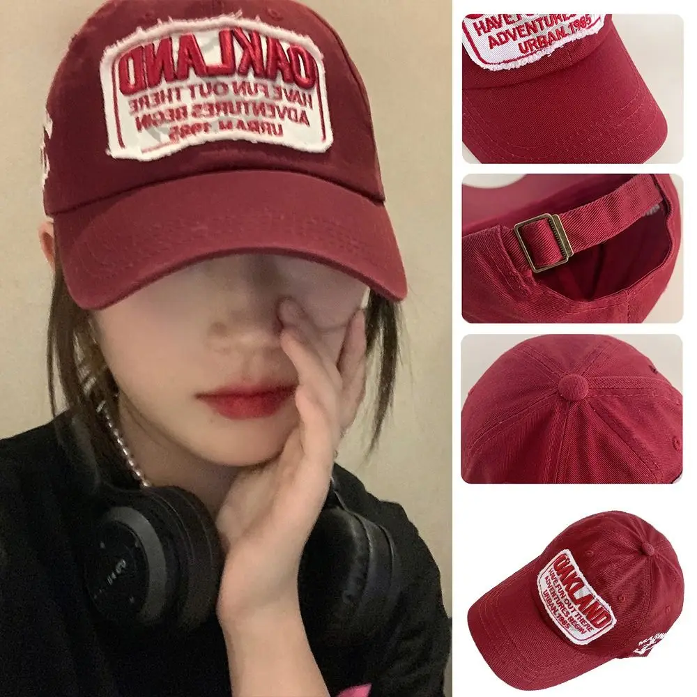 Fashionable Retro Baseball Hat Letter Show Face Small Duck Tongue Hat Personalized Wide Brim Sports Hat Outdoor