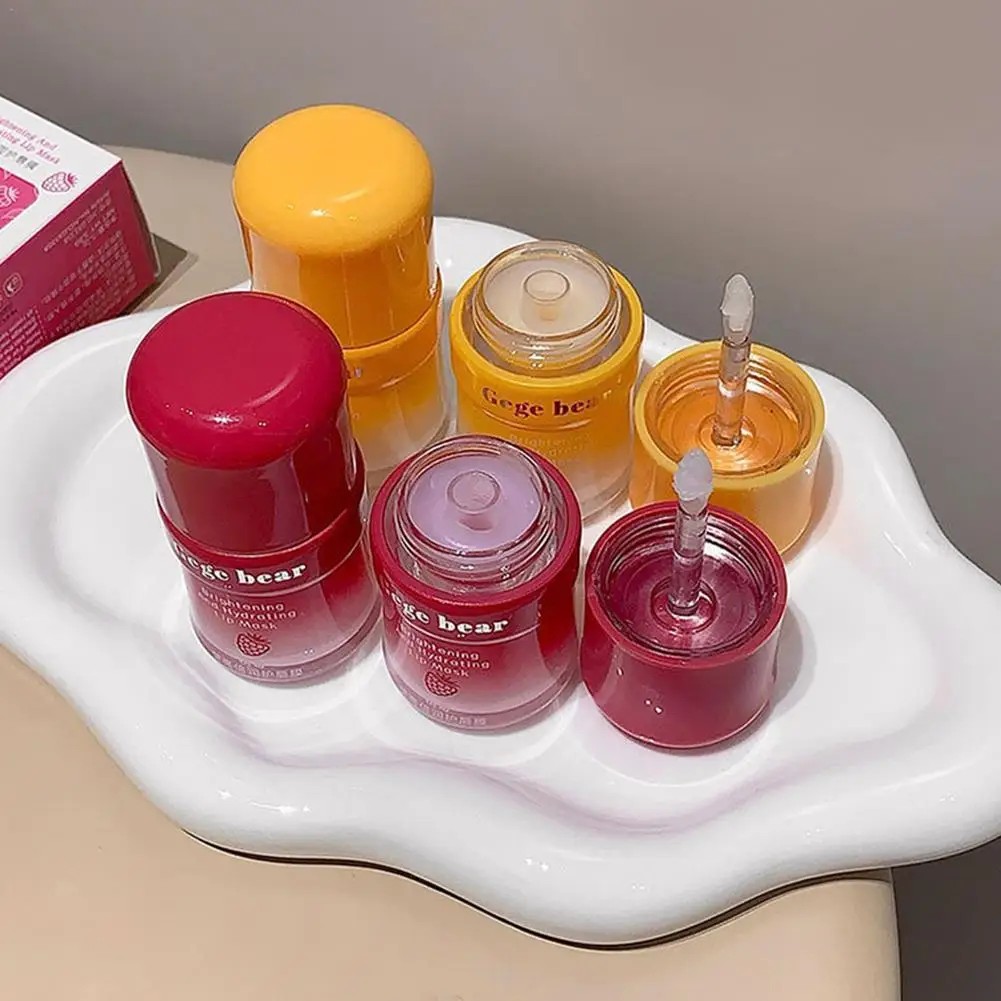 

2Colors Lip Balm Collagen Lighten Lip Mask Exfoliating Fade Lip Line Dead Skin Moisturizing Brighten Repair Lip Care