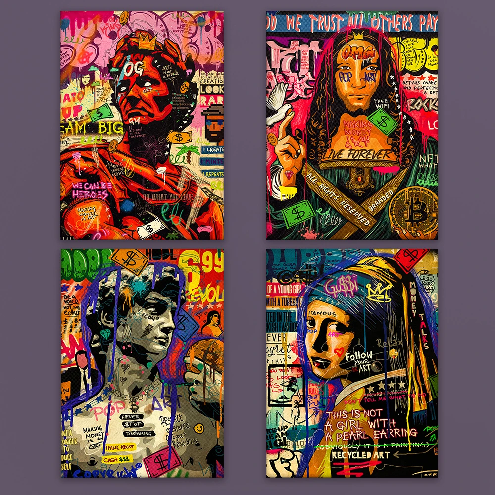 Renaissance Art Woman Pop Art Print Famous Artist Art Poster Prints Modern Pop Street Art Canvas Painting Graffiti Home Decor
