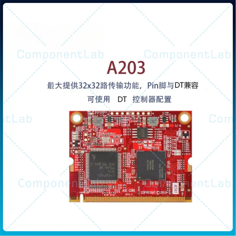 AES67 DT A203 Audio Network Module 32X32 Channel Dante Compatible Mini PCIe Interface Low Latency