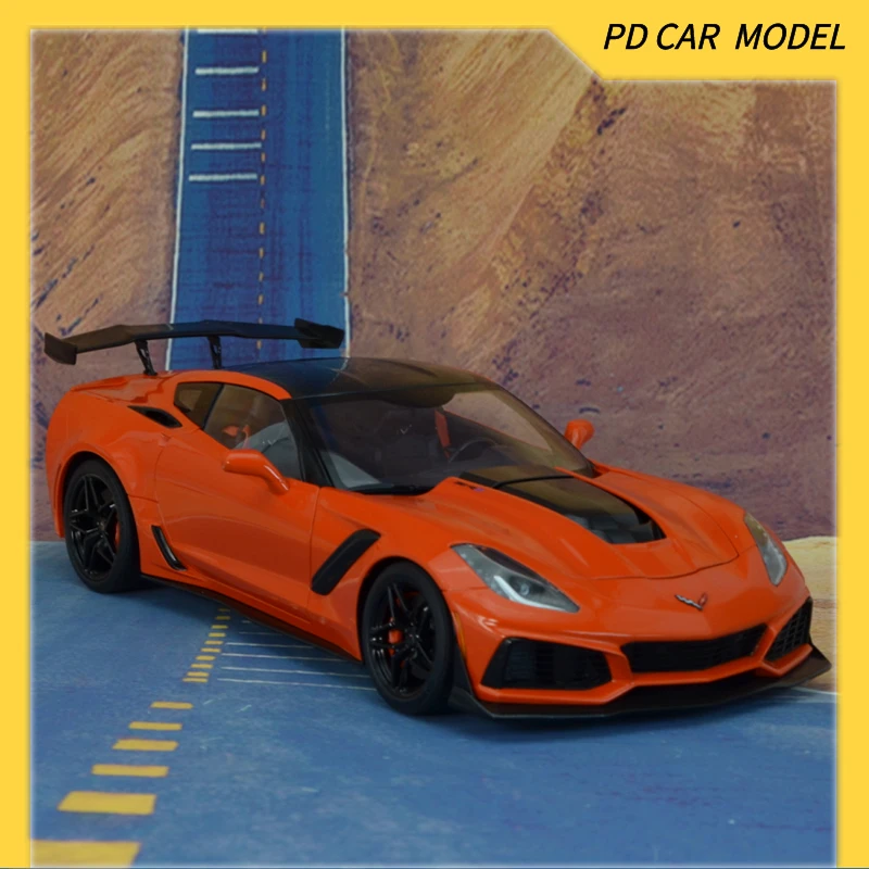 AUTOART Collectible 1:18 FOR  CHEVROLET CORVETTE ZR1 2019 Orange Gift for friends and family