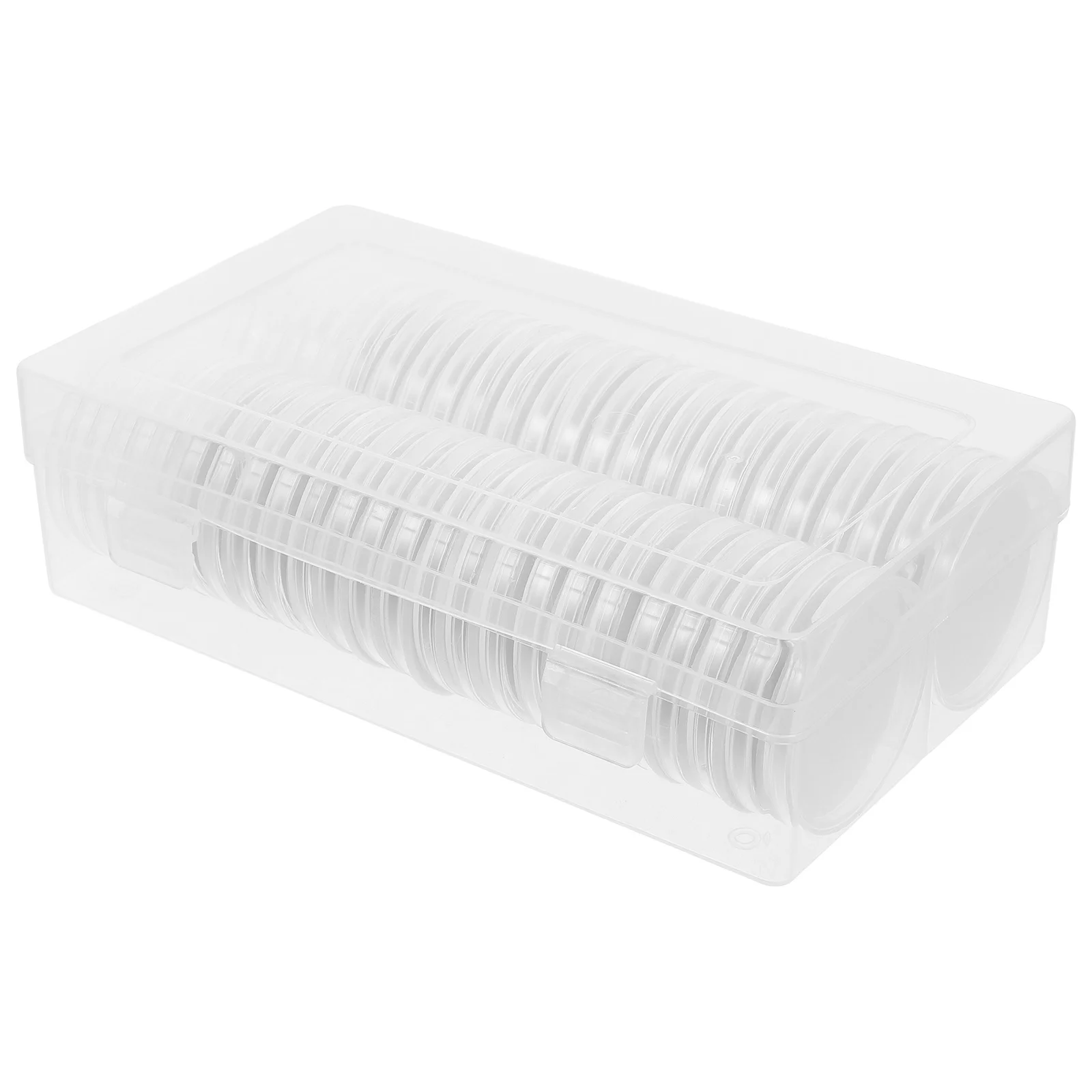 1 set 1 Set Transparent Plastic Storage Box For Collectors Organizer Holder Case Protector Display Container Bulk Coin Sorter