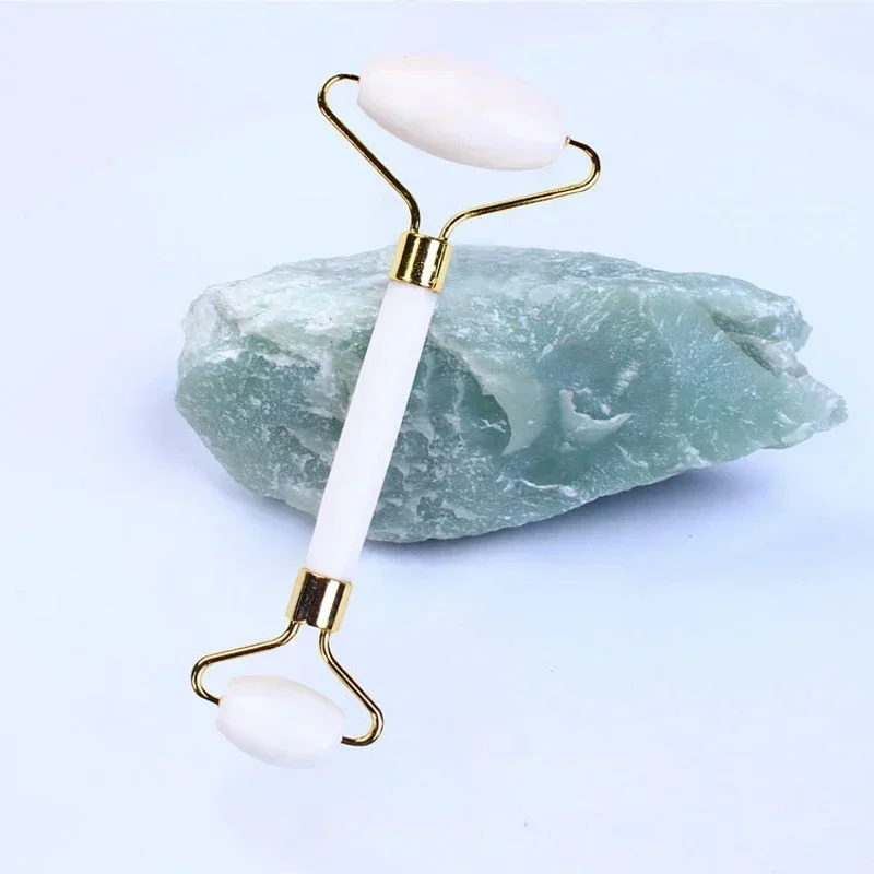 

Natural Jade Massage Roller White Prick Facial Beauty Care Stick Lifting Tightening and Wrinkle Removing Health Tools