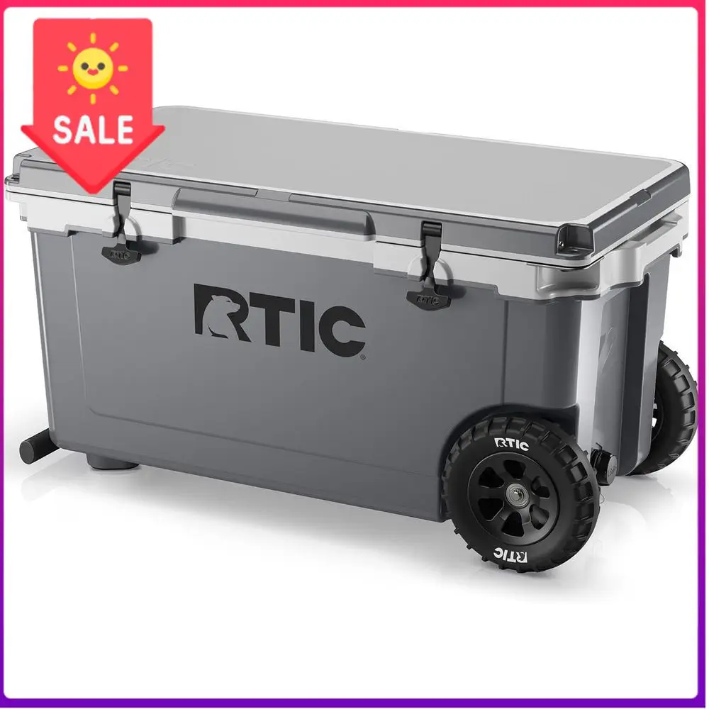 

Бестселлер: Портативный легкий изолированный контейнер-холодильник на колесах объемом 72 кварта для пляжа, пикников, кемпинга и активного отдыха на природе