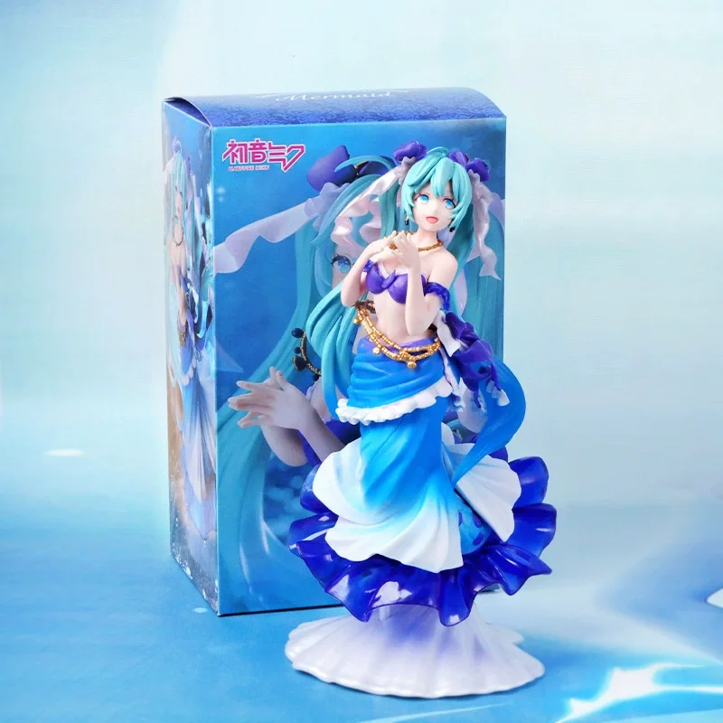 

Hatsune Miku Virtual Diva Cute Girl With Twin Tails Mermaid Miku Cute Girl Figure Toys Collect Ornaments Anime Peripheral Gifts