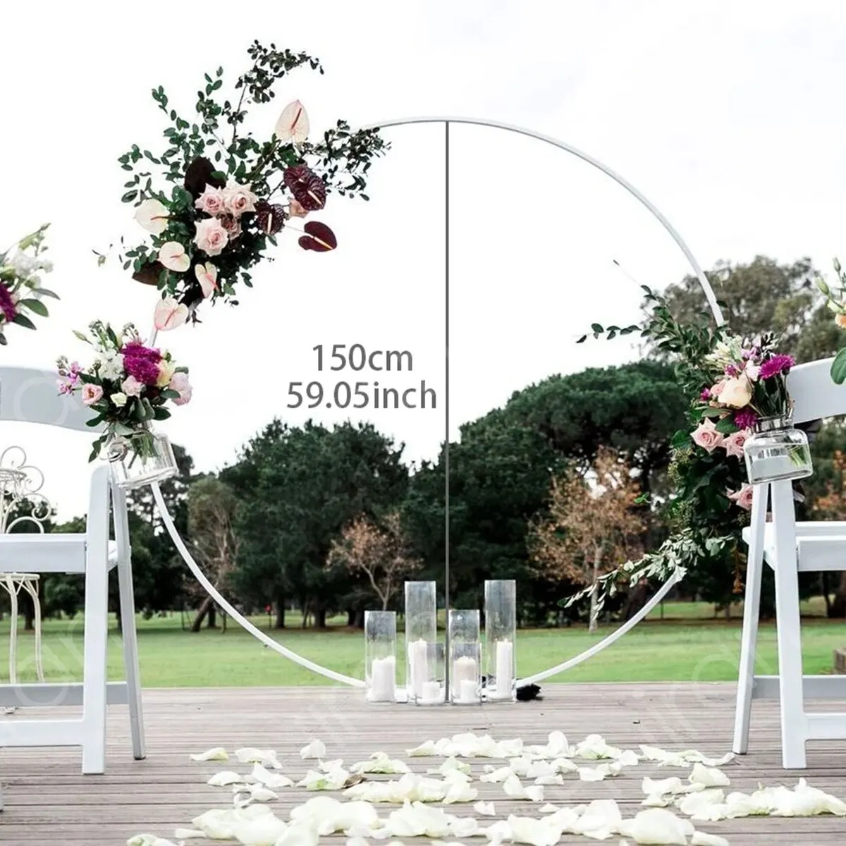 Plastic Balloon Arch Ring DIY Wreath Frame Holder Circle Ballon Stand Column Base Baby Shower Wedding Birthday Party Decor Kids