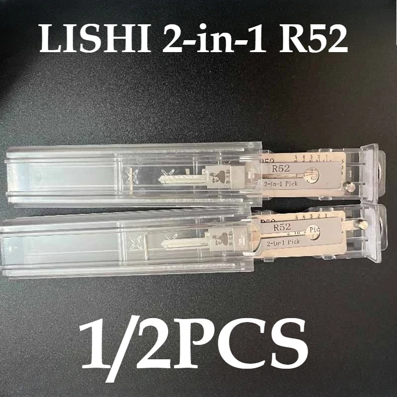 

1P Picking Locksmith Keychain Master Key Keychain Camping Tools Lishi 2 IN 1Opens Everything Self Defense PicK R52 for All Locks