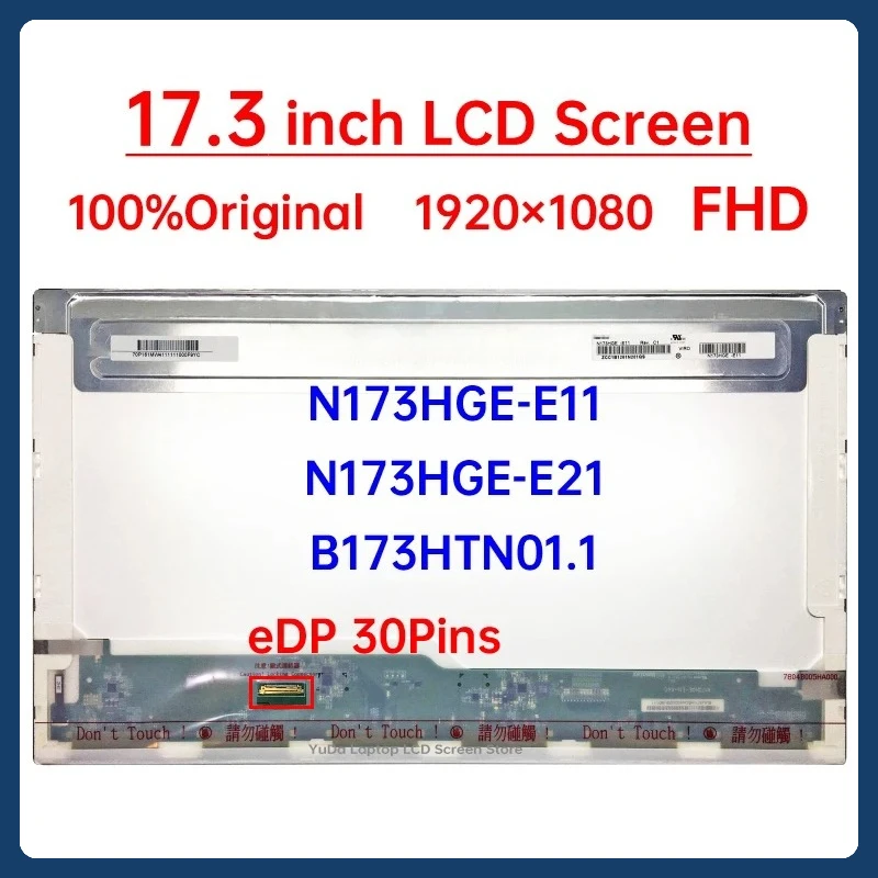 

17.3 Inch Laptop LCD Screen N173HGE-E11 N173HGE-E21 B173HTN01.1 For ASUS G74SX-A1 FX71 MSI GL72 GP72 GS70 Display Matrix Panel