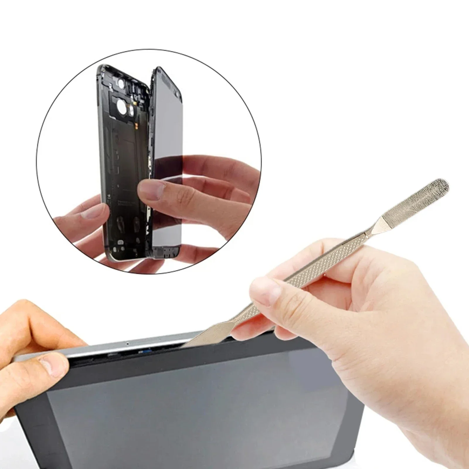Prático e útil Pry Repair Tools, Telefone Spudger, Tablet Prata, Desmontar Dureza, Metal Tablet
