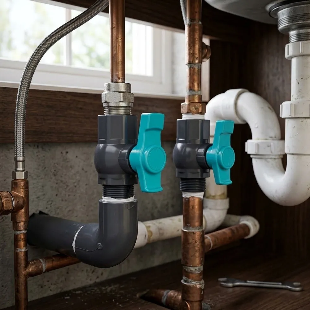 1-Inch PVC Ball Valve with Standard NPT Ends for Seamless Integration into Existing Water Distribution Systems
