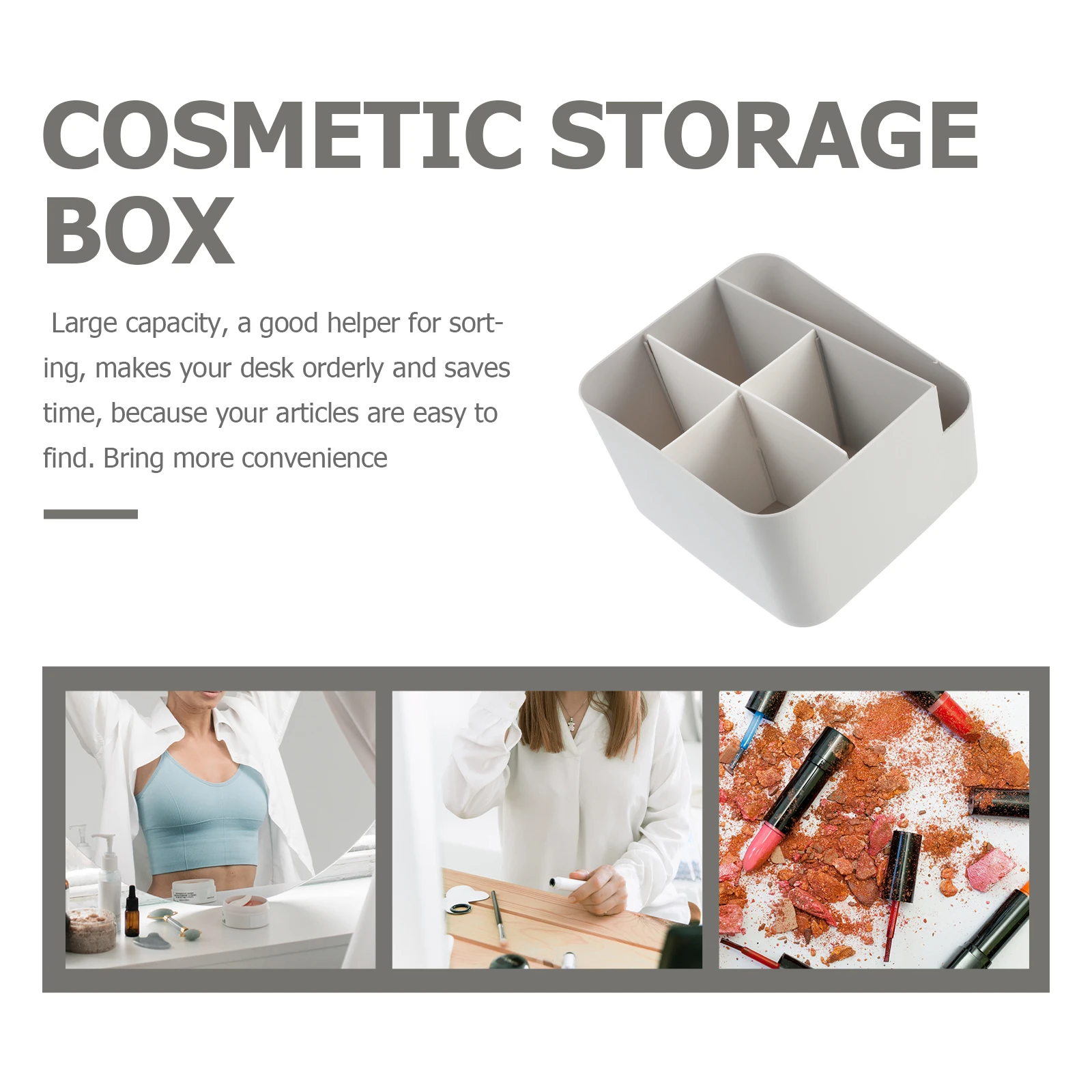 

Makeup Cosmetics ganizer Storage Box Desk Tray Case Holder Lipstick Supplies Different Sizes Keep ganized Easy Find Vanity Women