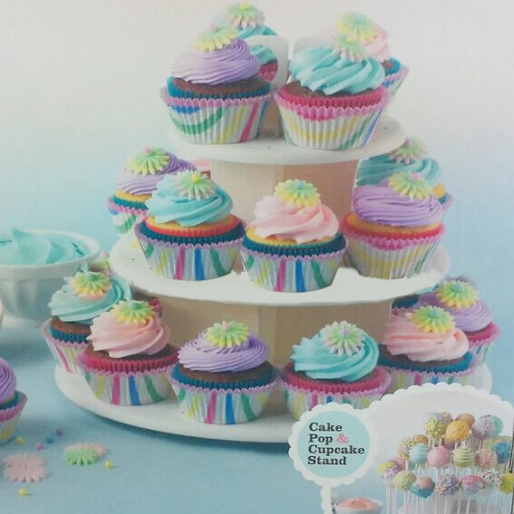 

3-Tier Cupcake Display Stand Clear Acrylic 42 Holes Cake Lollipop Holder Party Wedding Treat Display Cake Lollipop