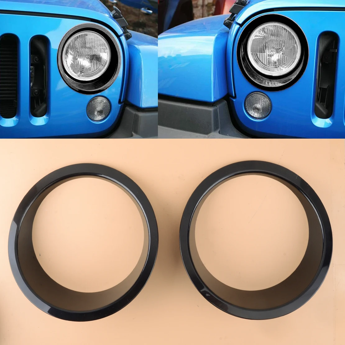 

2 шт., Обложка для фар Jeep Wrangler JK JKU 2007-2011 2012 2013 2014 2015 2016 2017 2018