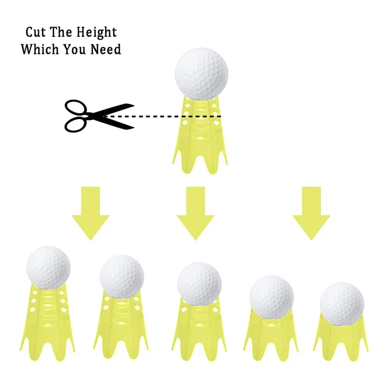 10Pcs Golf Mat Tees,Golf Simulator Tees,Practice Golf Tees for Driving Range,Home Golf Tees for Golf Training,Yellow