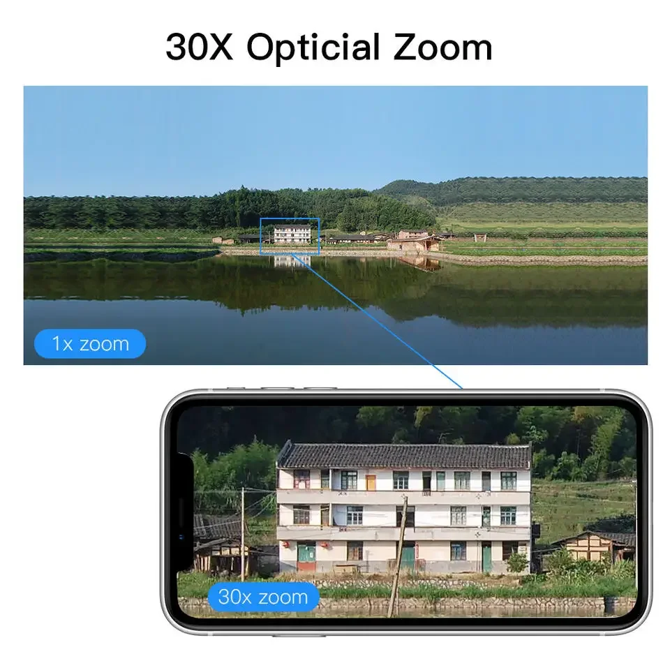 Chinalu NVR Camhi Dome 4K 8MP 5MP POE seguimiento automático CCTV Wifi IP red exterior 30X Zoom óptico cámara PTZ de seguridad