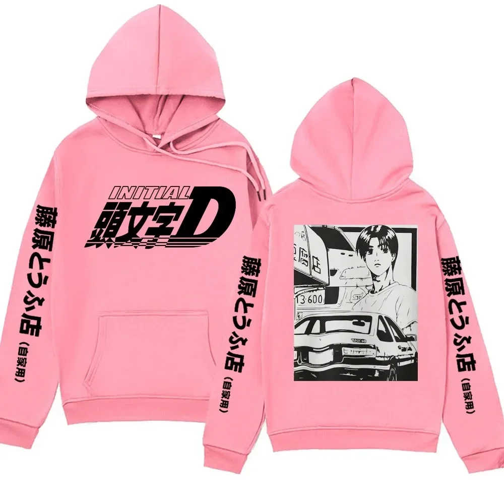 Anime Initial D AE86 Hoodie Hachiroku Shift Drift Cotton Hoody Takumi Fujiwara Tofu Shop Men Women Sweatshirts Winter Clothing