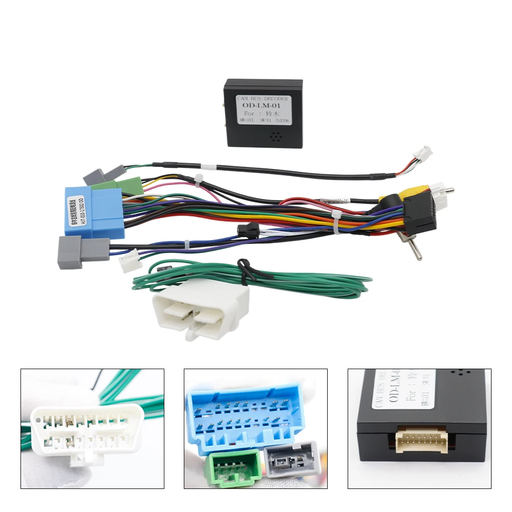 16 Pin Car Power Wiring Harness Cable Canbus Adapter For Suzuki Jimny High‑End Android Stereo
