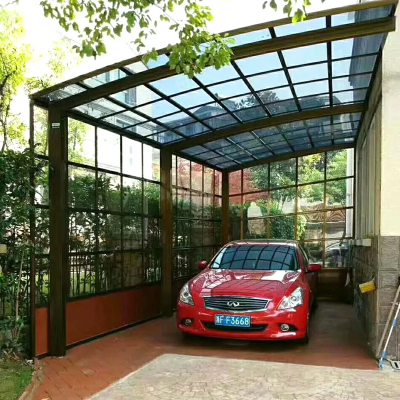 Customization Polycarbonate Aluminum Modern Cover Waterproof Carport for 1 Cars