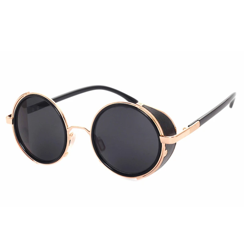 Fashionable Steampunk Sunglasses Women Small Frame Round Metal Retro Prince Mirror Hip-hop Cycling Windproof Men Sun Glasses