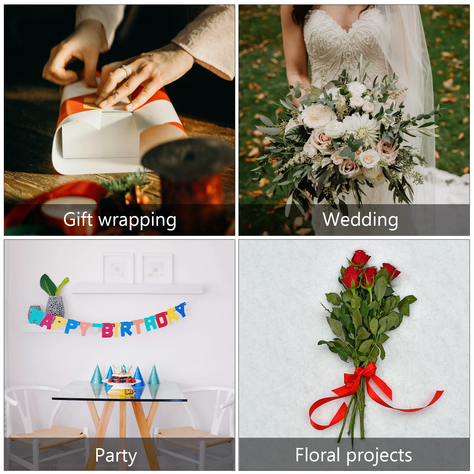 

2Pcs Holiday Gift Box Ribbon Satin Decorative DIY Wrapping Present Packing Christmas Tree Skin Friendly Crafts Wedding Home