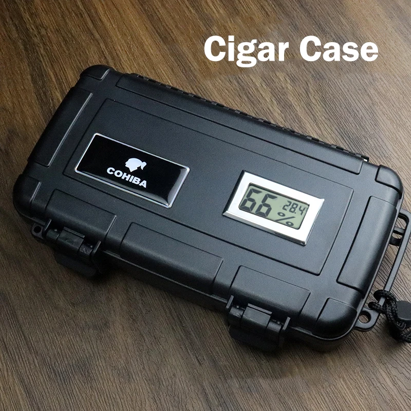 Hold 4-5 Cigar Case Cuba Travel Humidor Portable Humidor Moisture Waterproof Box Cigar Accessories