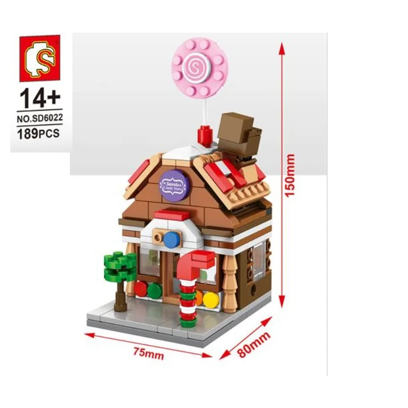 SEMBO Blocks Mini Store DIY Building Bricks MOC Street Brand Shop 3D House Model Educational Girl Toys Present Fun Boy Gifts