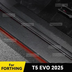 For FORTHING T5 EVO 2025 Car Door Sill Scuff Plate Pedal Decor Carbon Fiber Waterproof Protector Sticker Accessories