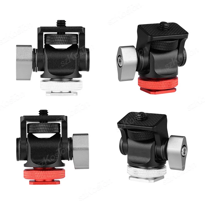 

Мини-держатель для крепления монитора, головка штатива с адаптером для крепления на холодный башмак, поворотный наклон, регулируемый для вспышки, микрофона, заполняющего света