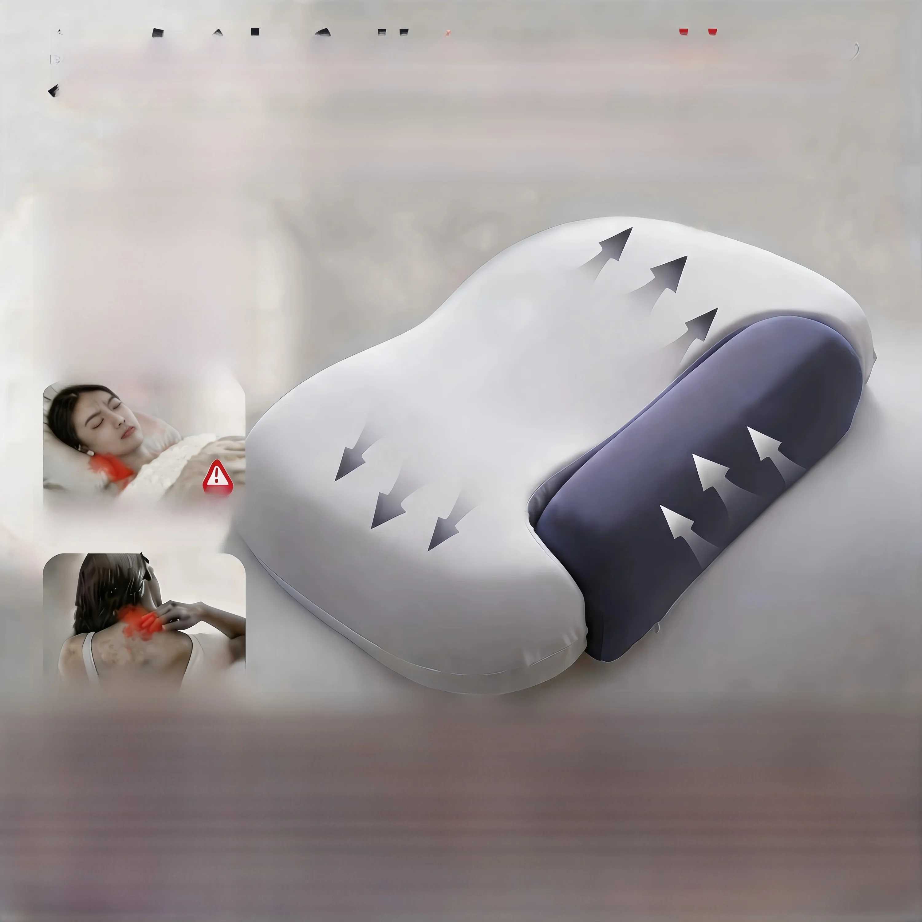 Memory Foam Pillow Deep Sleep Zero Pressure Dual Pull Slow Rebound Neck Support Rectangular Shape Bedding Accessories for Adults