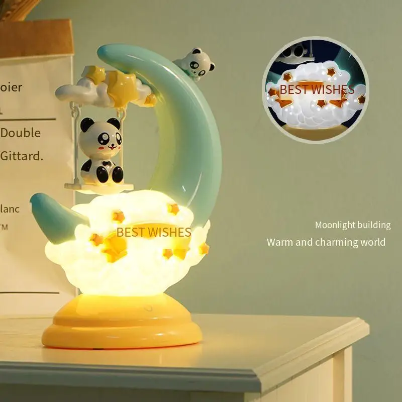 Lampe de table de jouet de dessin animé pour enfants, lampe LED, protection des yeux, apprentissage des étudiants, ornements mignons, cadeau d'anniversaire